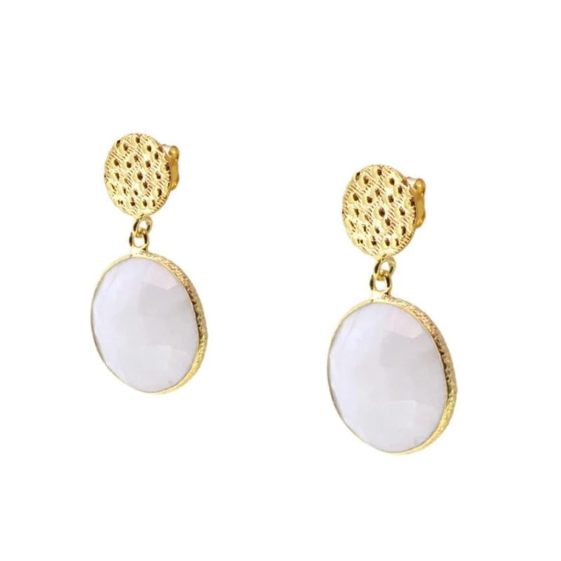Sasika Gold Plated Moonstone Earrings