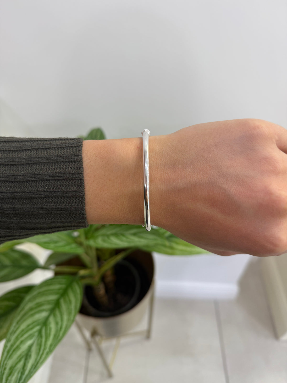 Sterling Silver Enya Tube Bangle