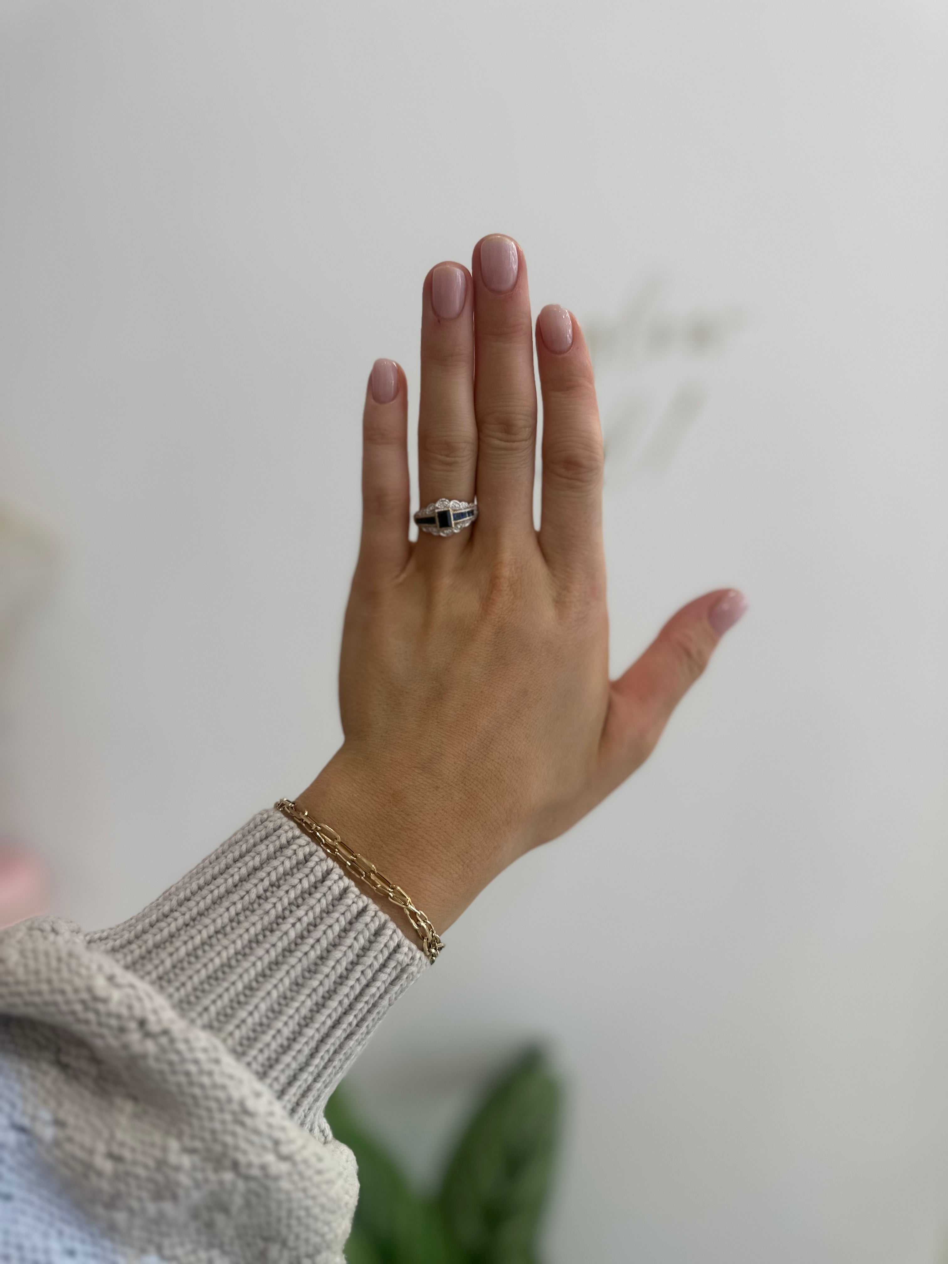 Sapphire & Diamond Ring