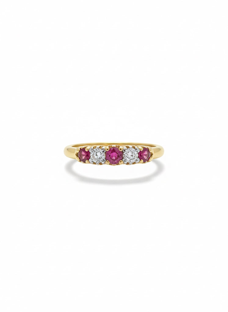 9ct Ruby & Diamond Ring
