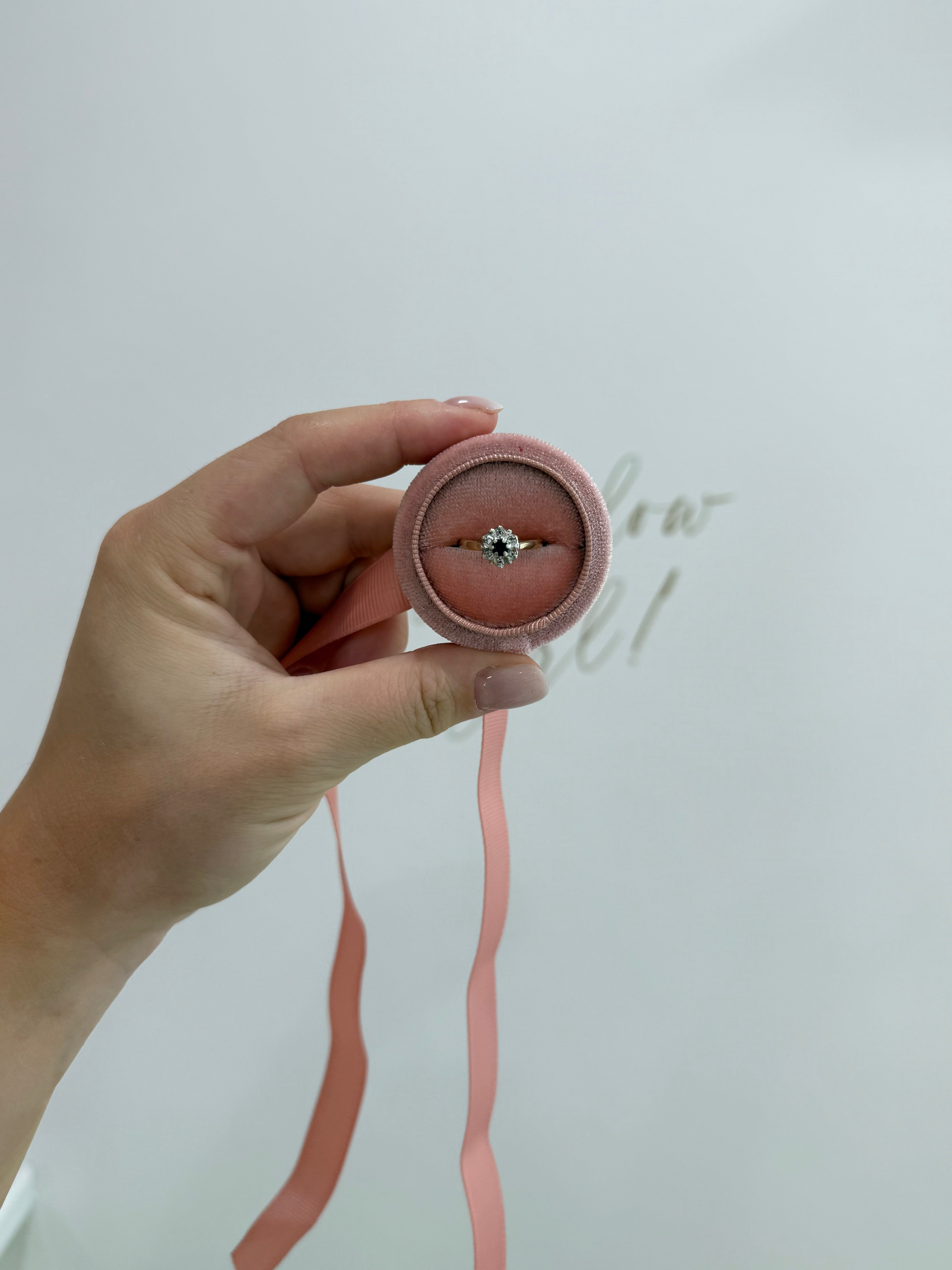 Vintage 9ct Gold, Ruby and Diamond Cluster Ring