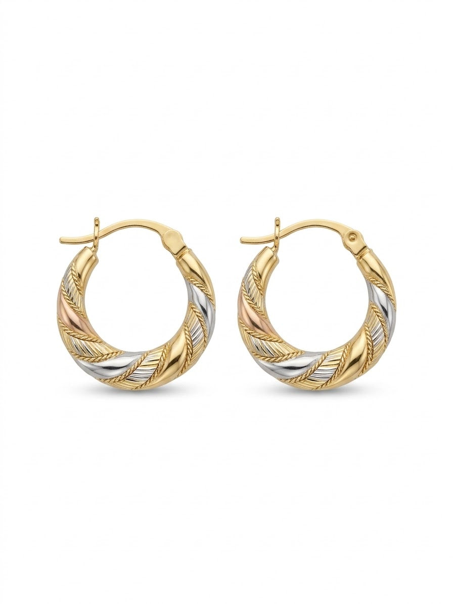 9ct Gold Trio Gold Earrings