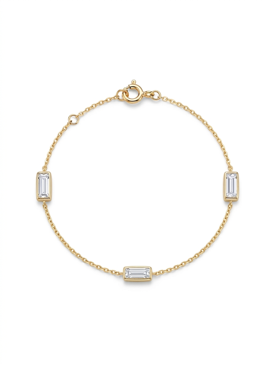 Pauline 9ct Gold Cz Stone Bracelet