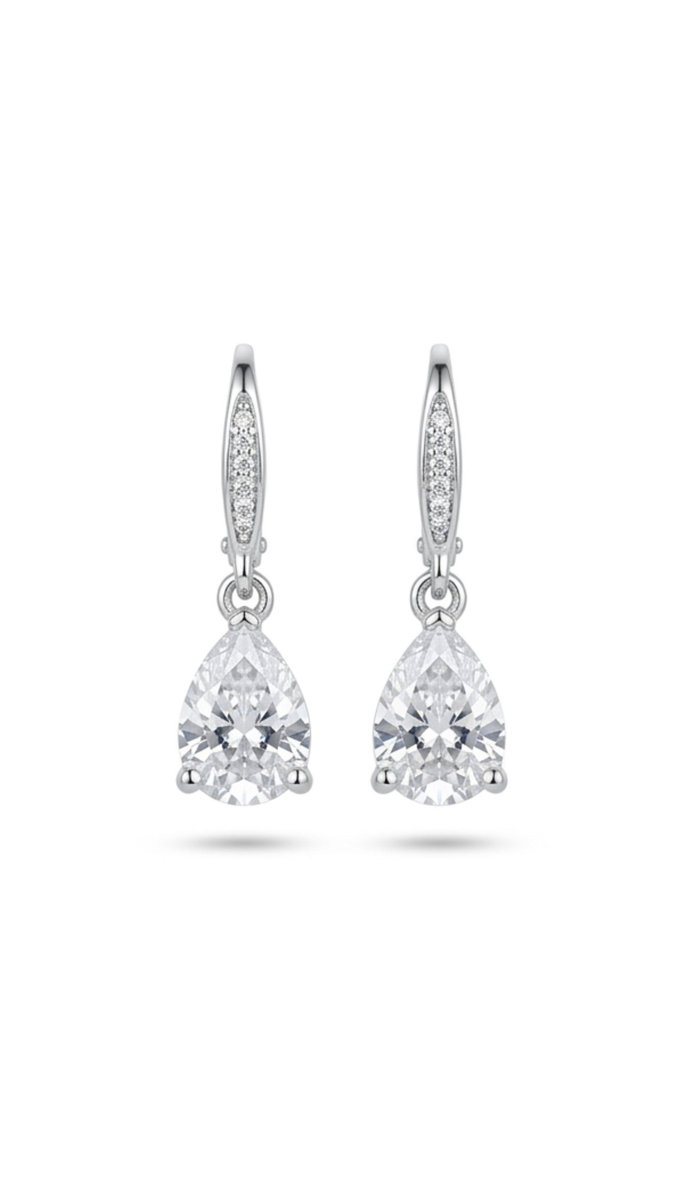 Stella Sterling Silver Cz Drop Earrings