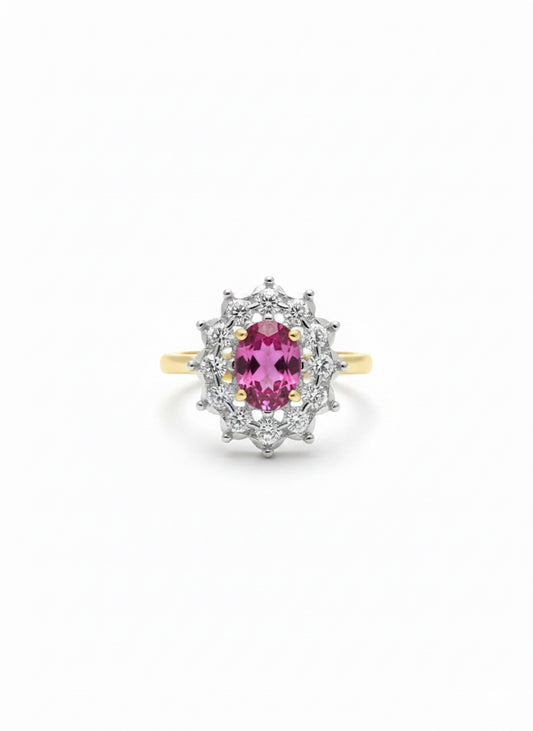 18ct Gold Tourmaline & Diamond Ring