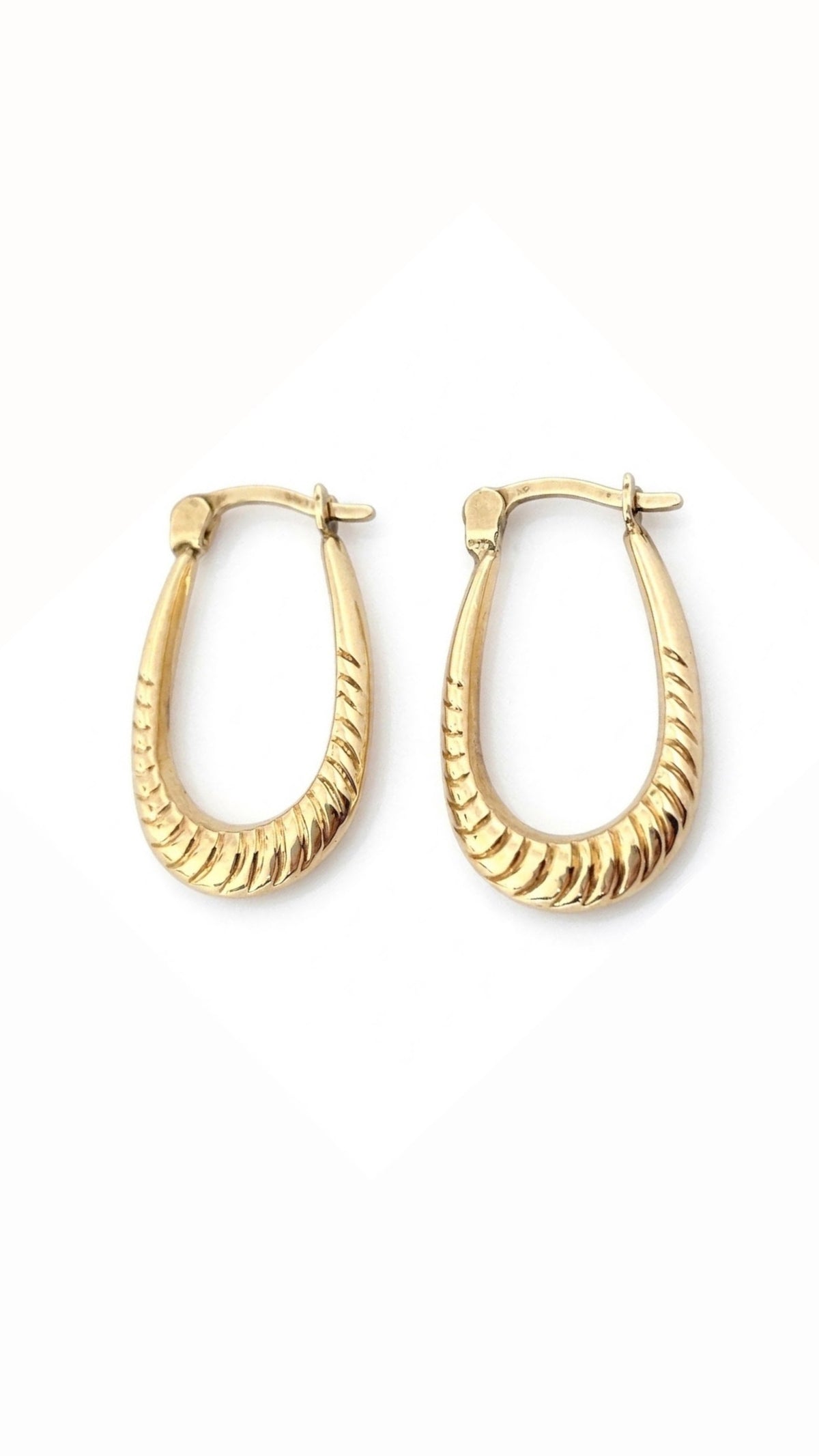 9ct Gold Creole Hoop Earrings