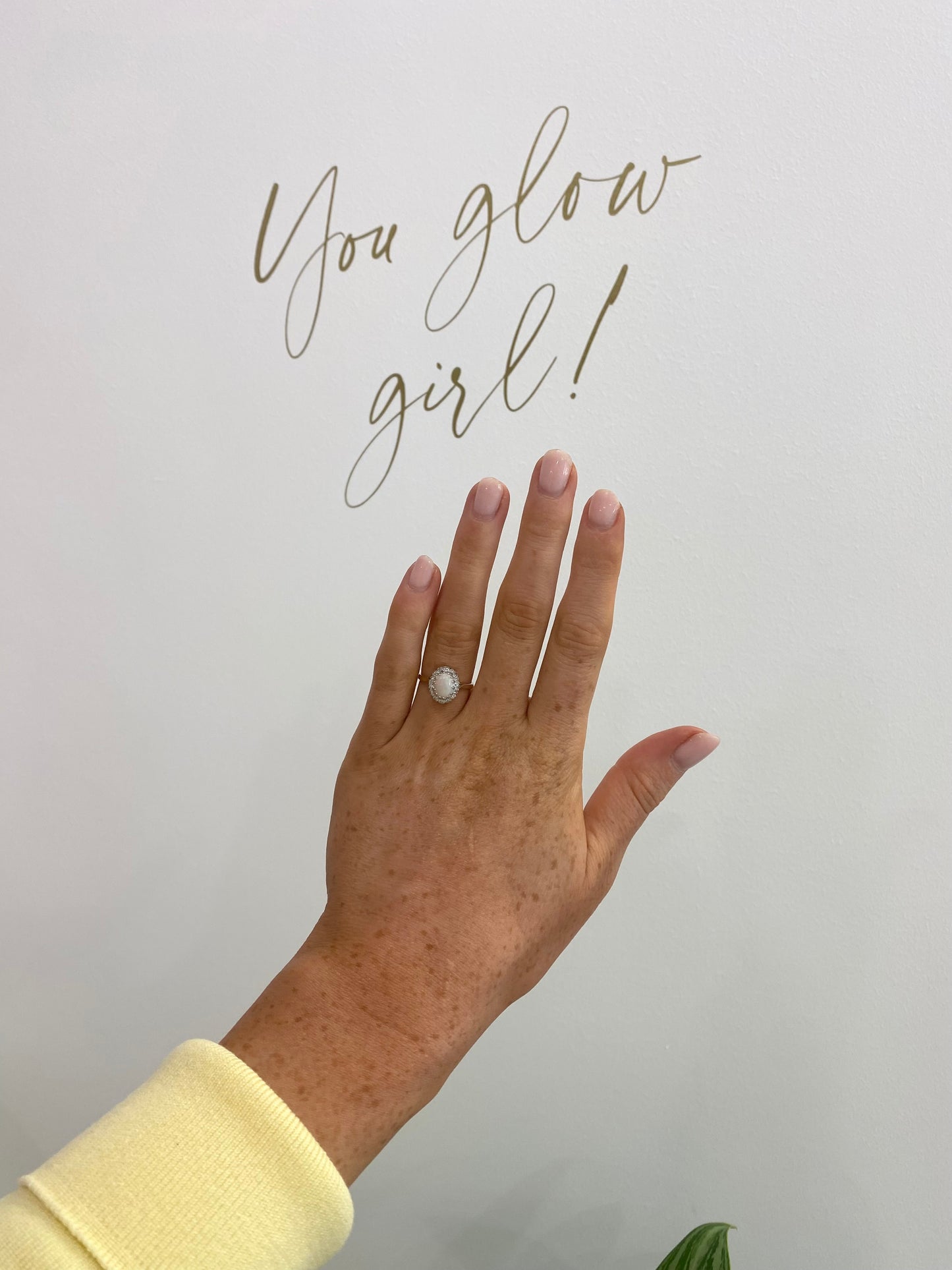 9ct Gold Opal & Diamond Ring