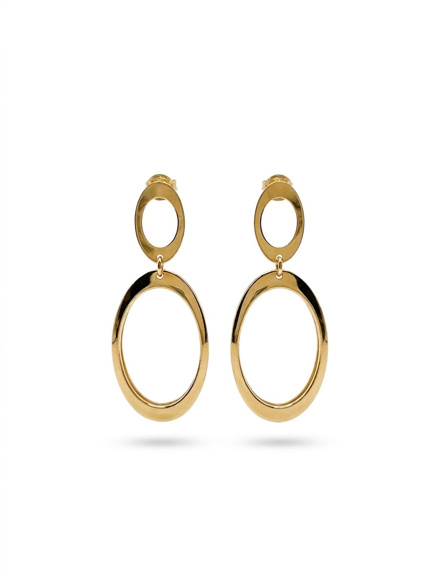 Flora Gold Plated Drop Earrings