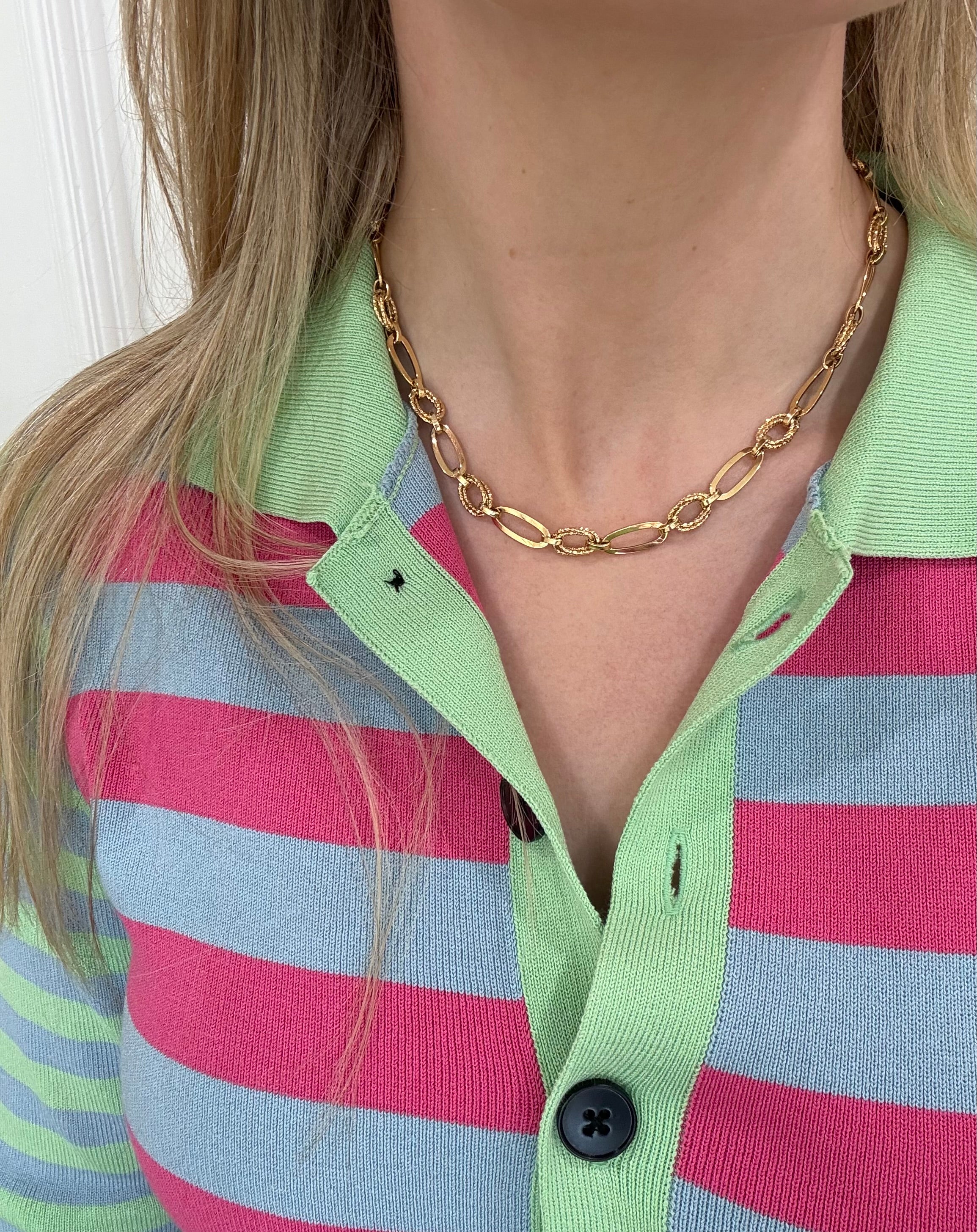 9ct Gold Fancy Link Necklet