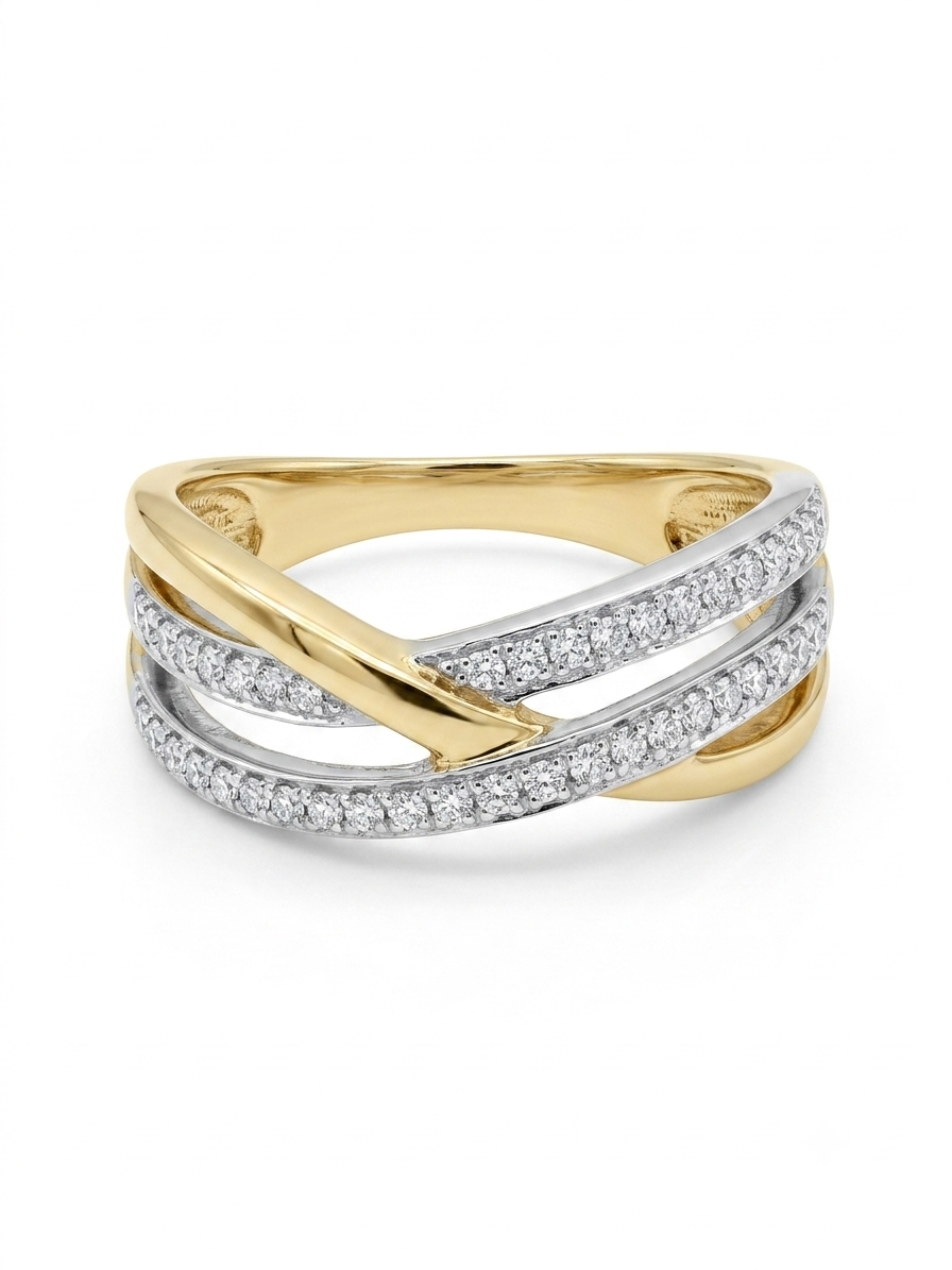 9ct Gold Diamond Banded Ring