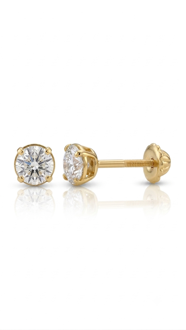 Novah 9ct Gold Flatback Earrings