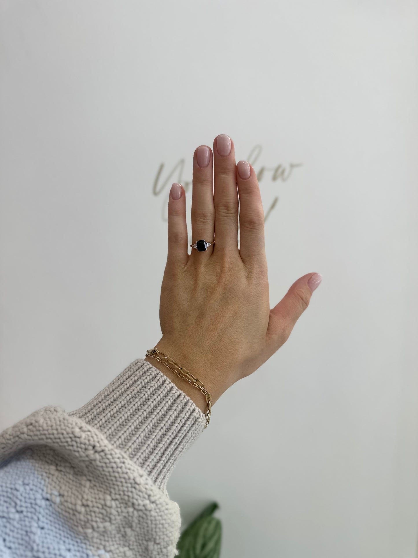 Spinel & Diamond Ring