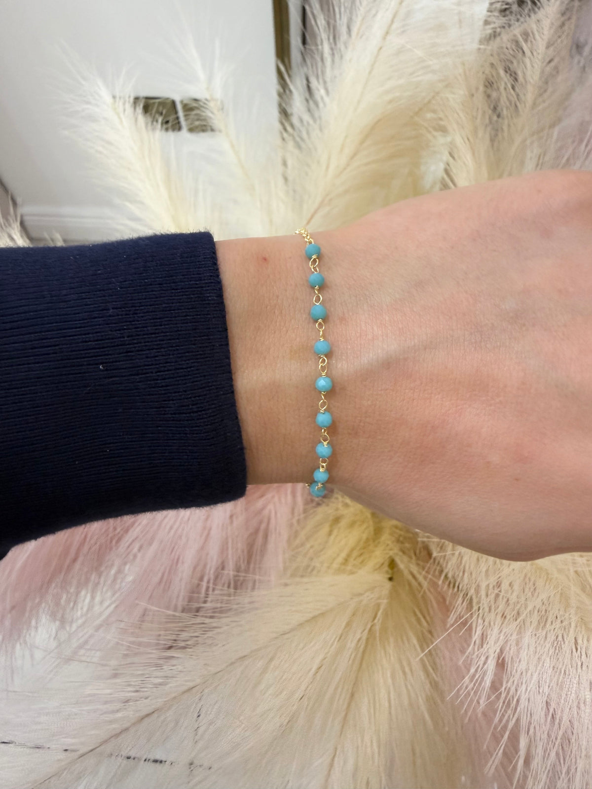 Zara Turquoise Gold Plated Holy Bracelet
