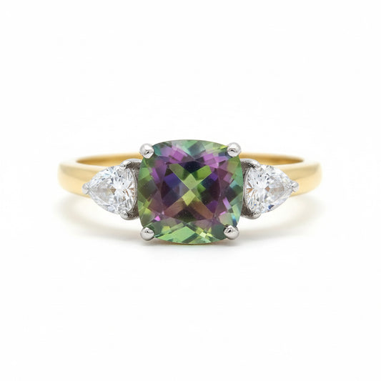 9ct Gold Mystic Topaz Ring