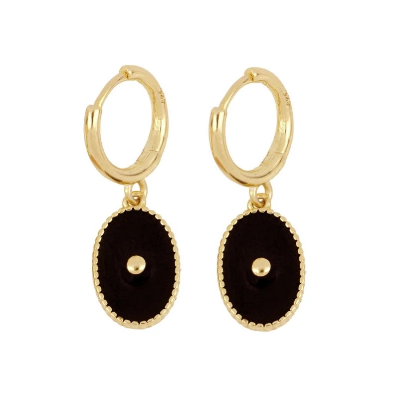 Nora Gold Plated Enamel Earrings