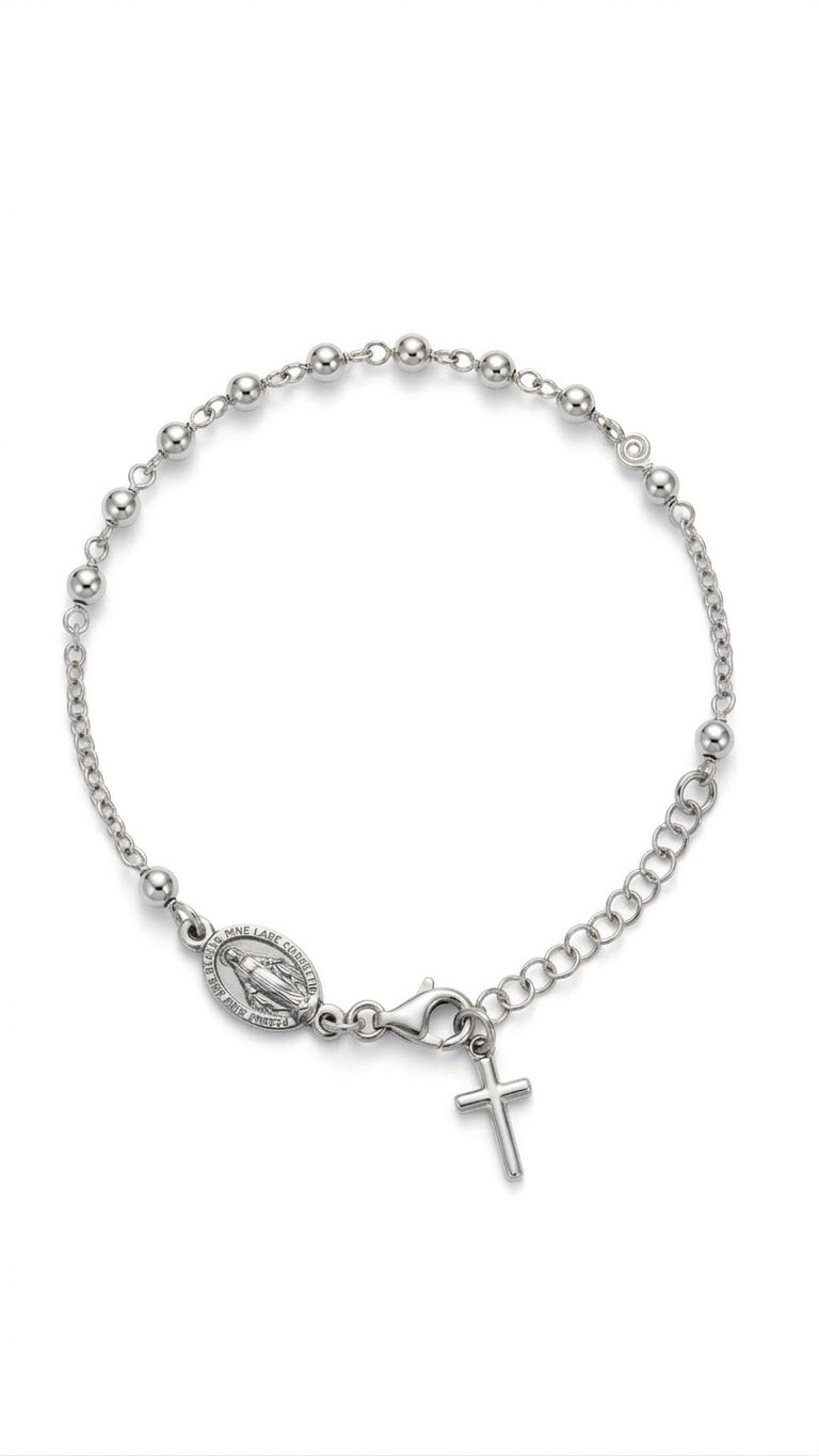 Zara Sterling Silver Holy Medal Bracelet