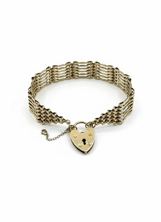 9ct Gold Gate Vintage Bracelet