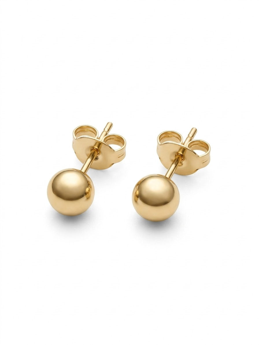Gold Plated Ball Earrings