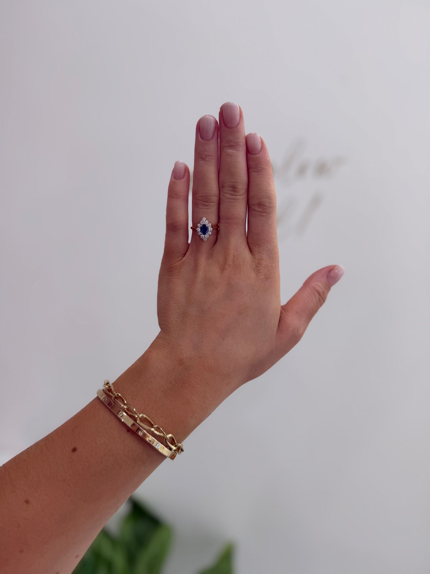 18ct Marquise Sapphire & Diamond Ring