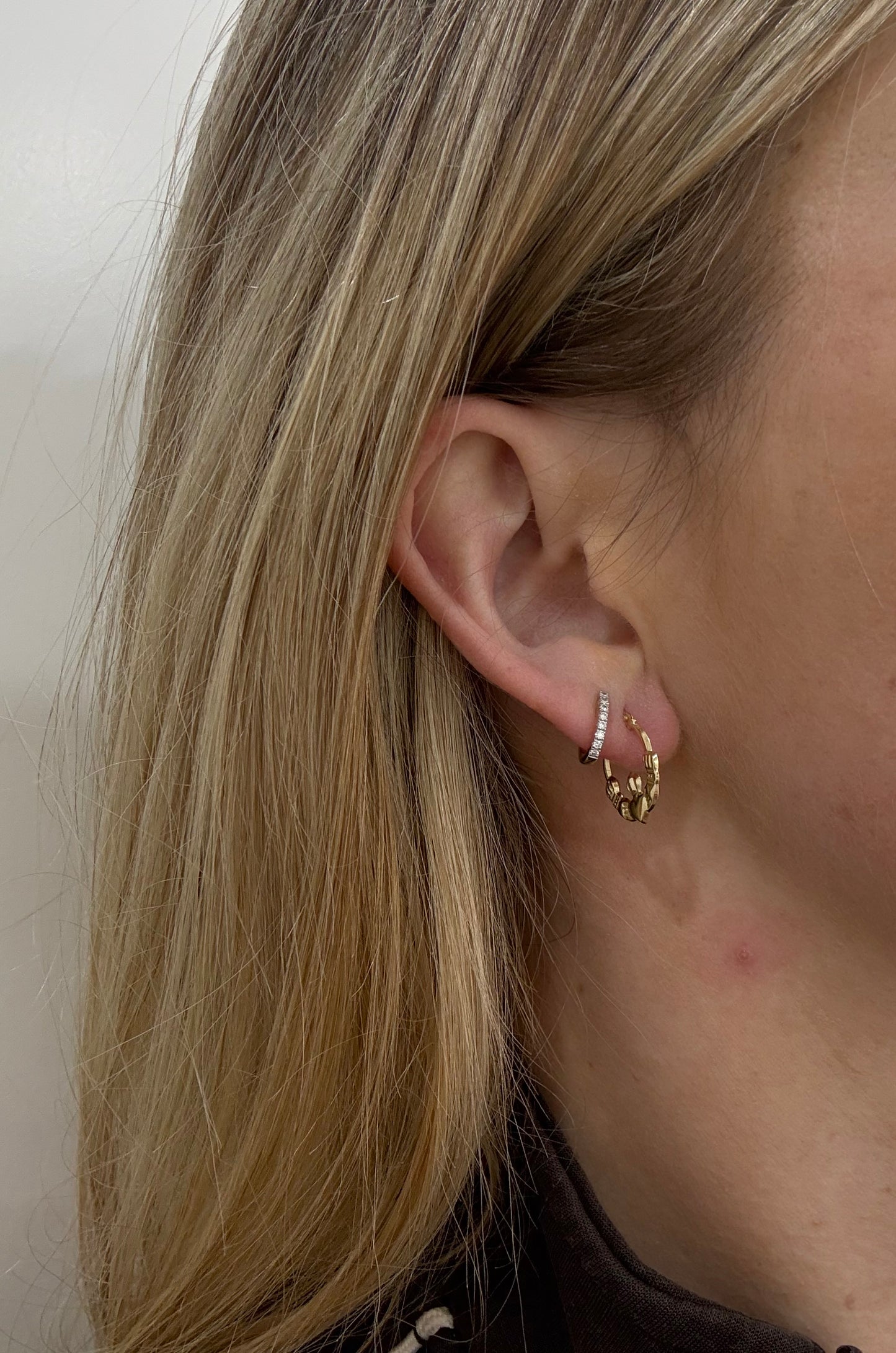 9ct Gold Claddagh Hoops