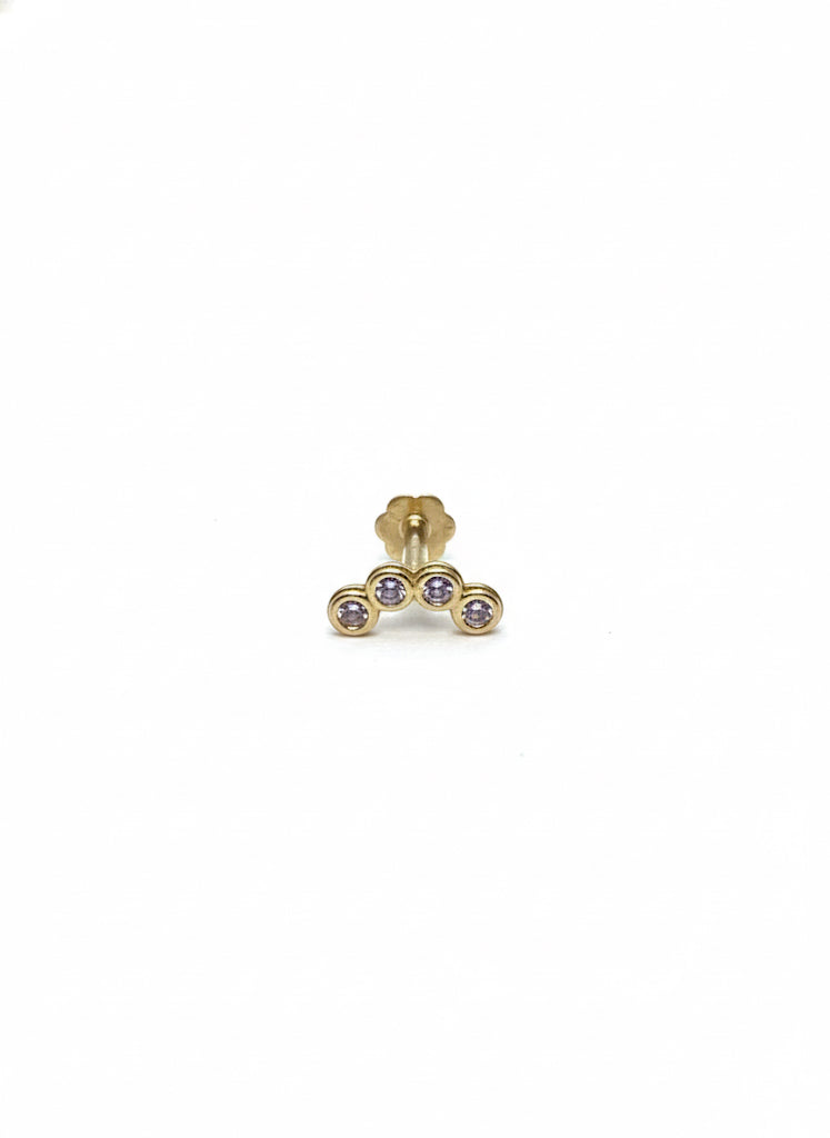 Deborah 9ct Gold Single Flatback Earring