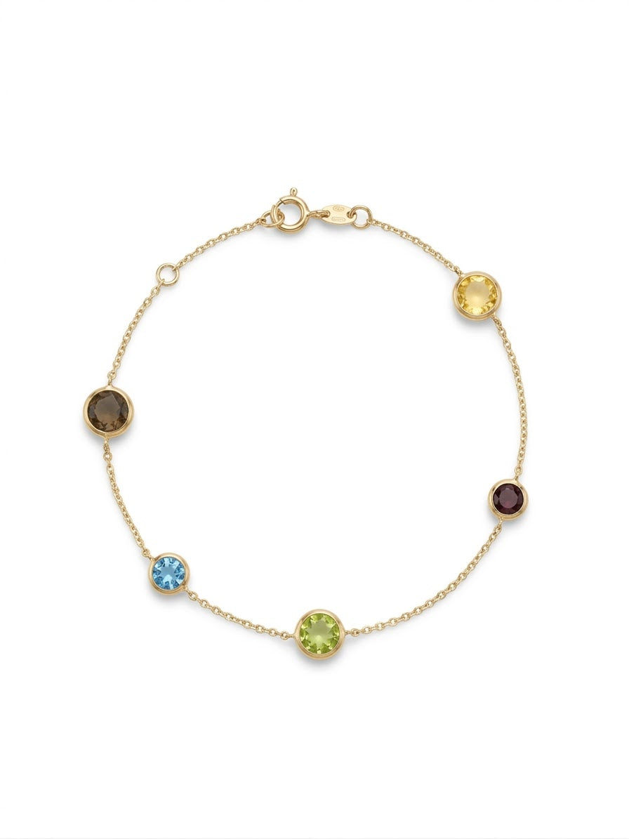 9ct Gold Multicoloured Bracelet
