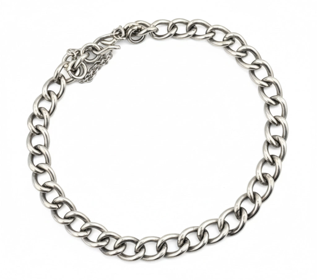 Vintage Solid Silver Chain Link Bracelet