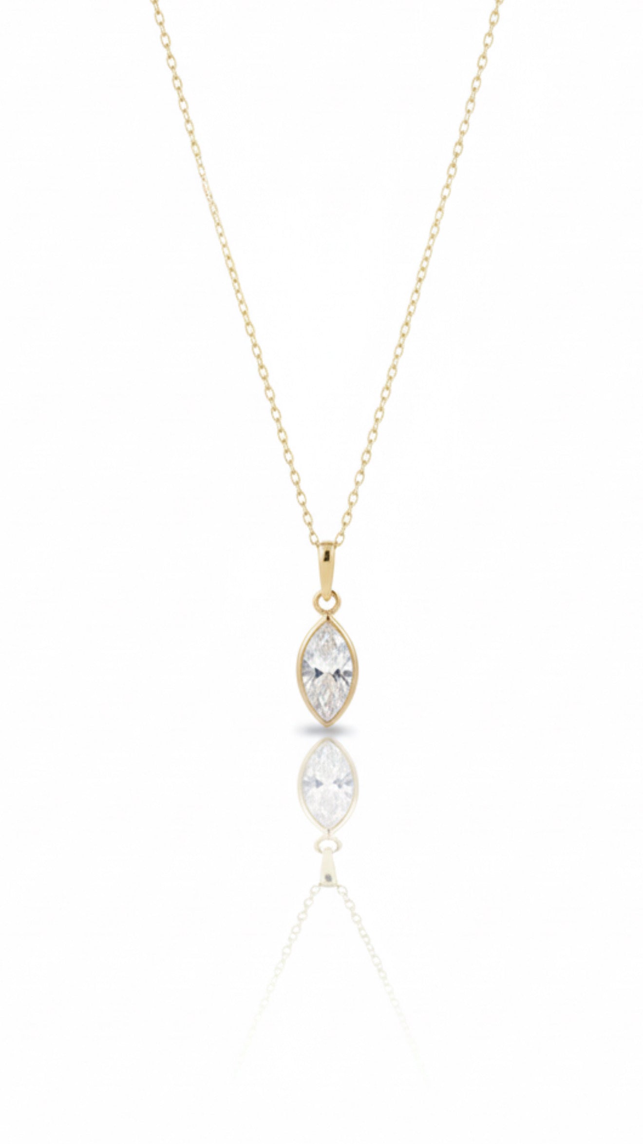 9ct Marquise Cz Necklace