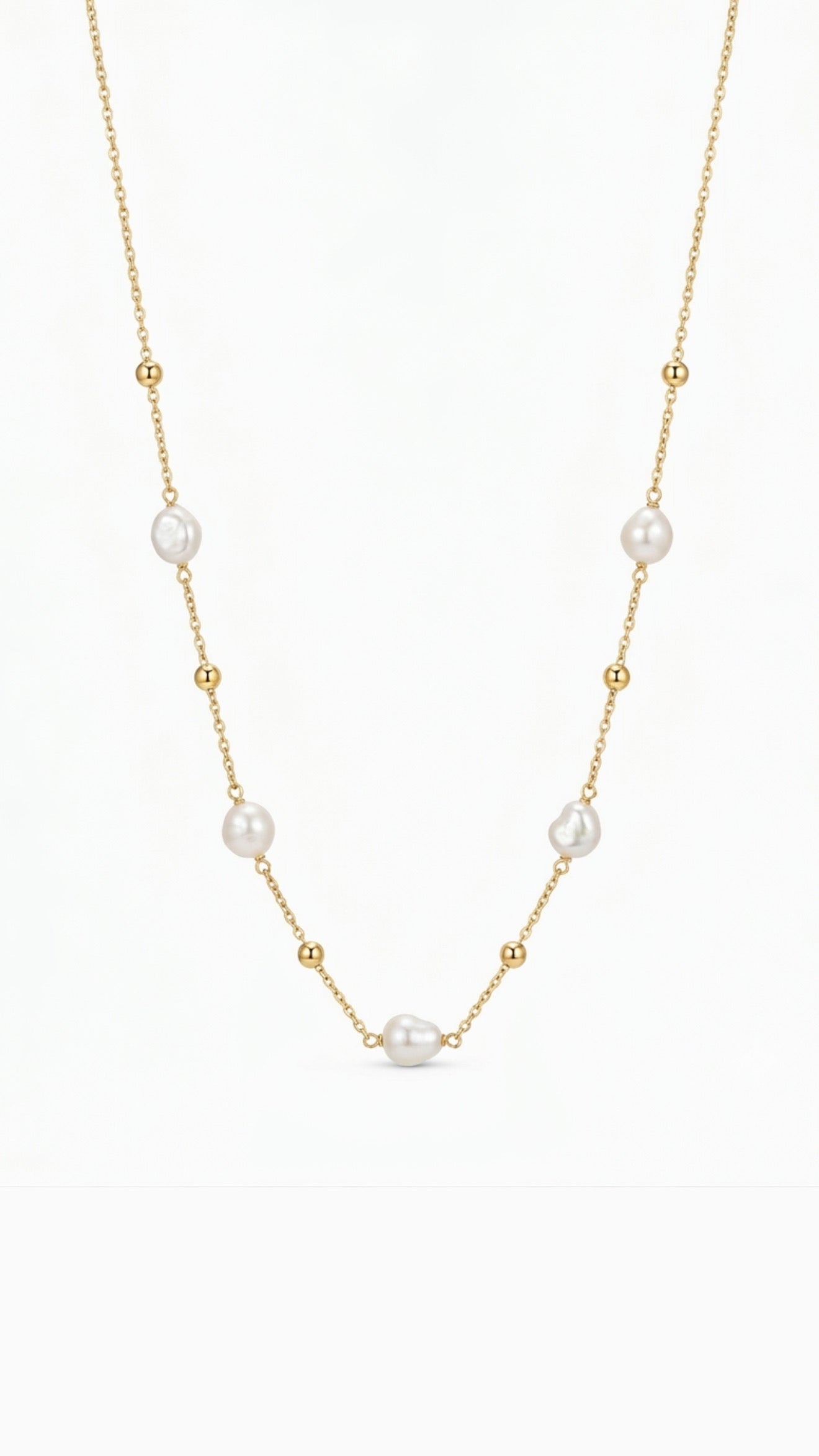 9ct Gold Dahlia Pearl Necklace