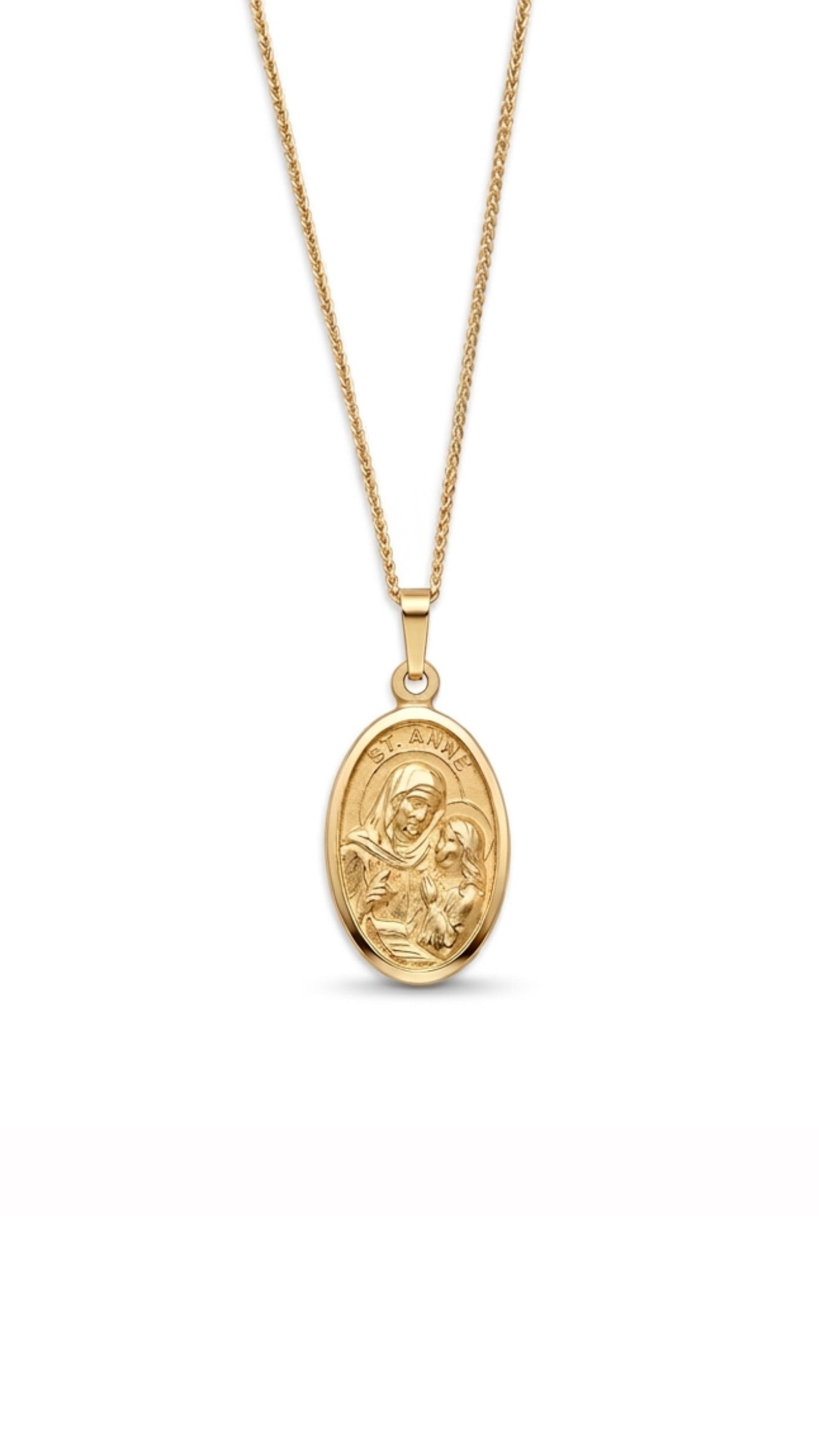 9ct St Anne Medal Necklace