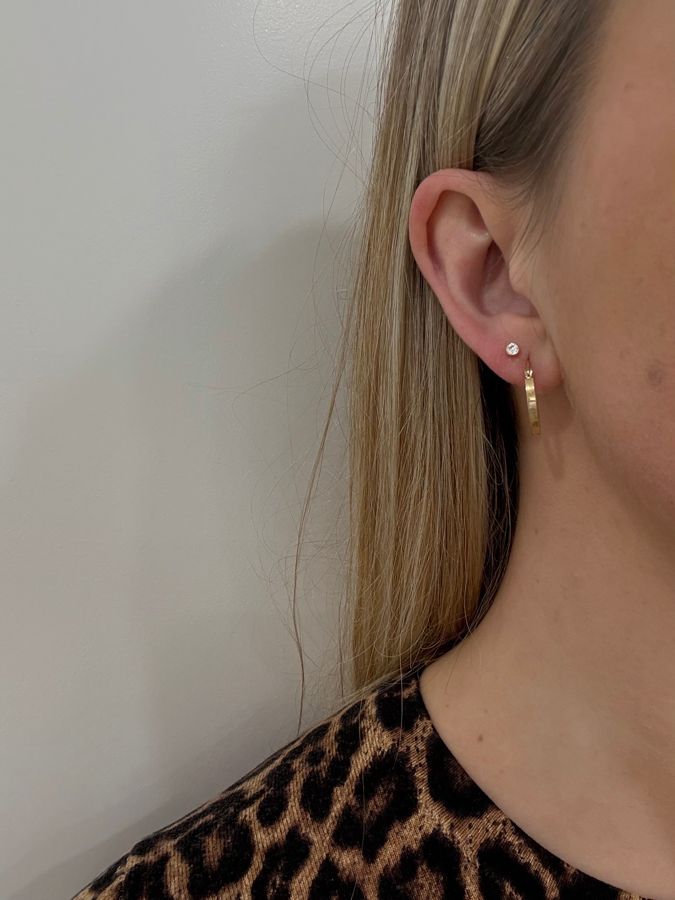 Bambi 9ct Gold Flatback Earrings