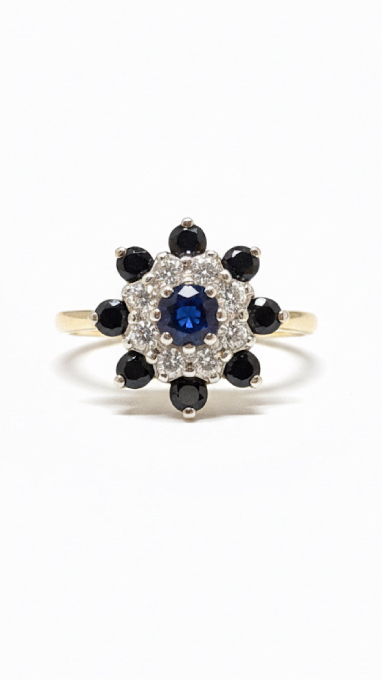 Sapphire & Diamond Art Deco Ring