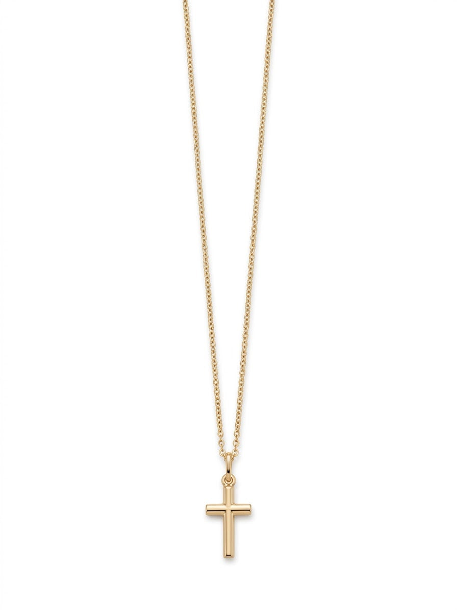 Gold Plates Cross Necklace
