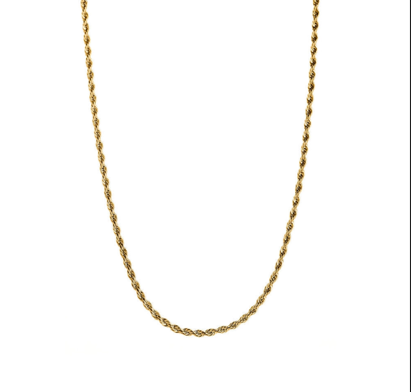 9ct Gold Small Rope Necklace