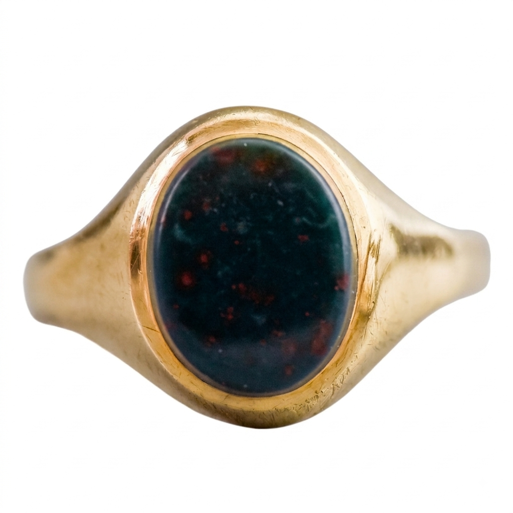 9ct Gold Bloodstone Signet Ring