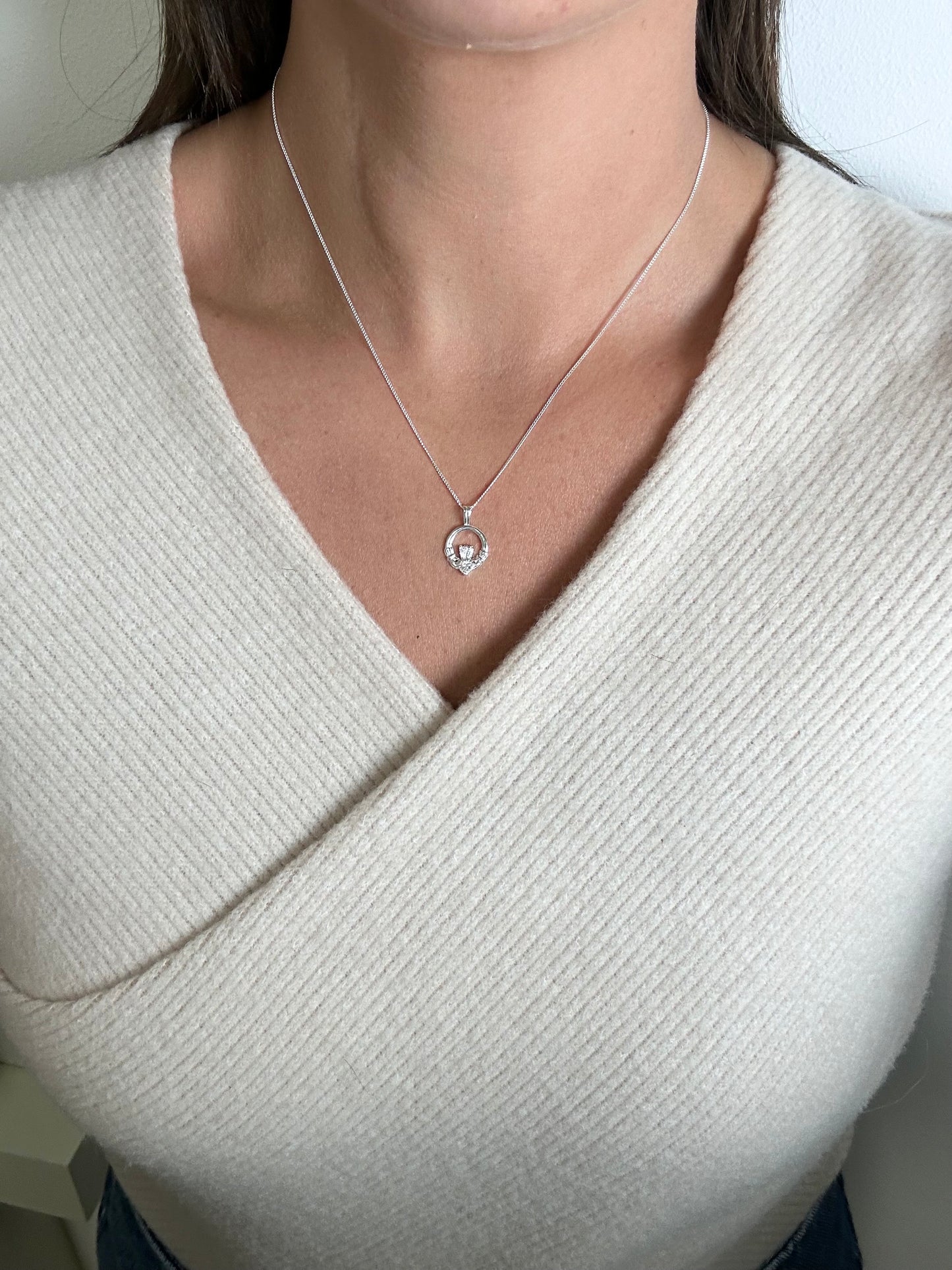 Silver Claddagh Necklace