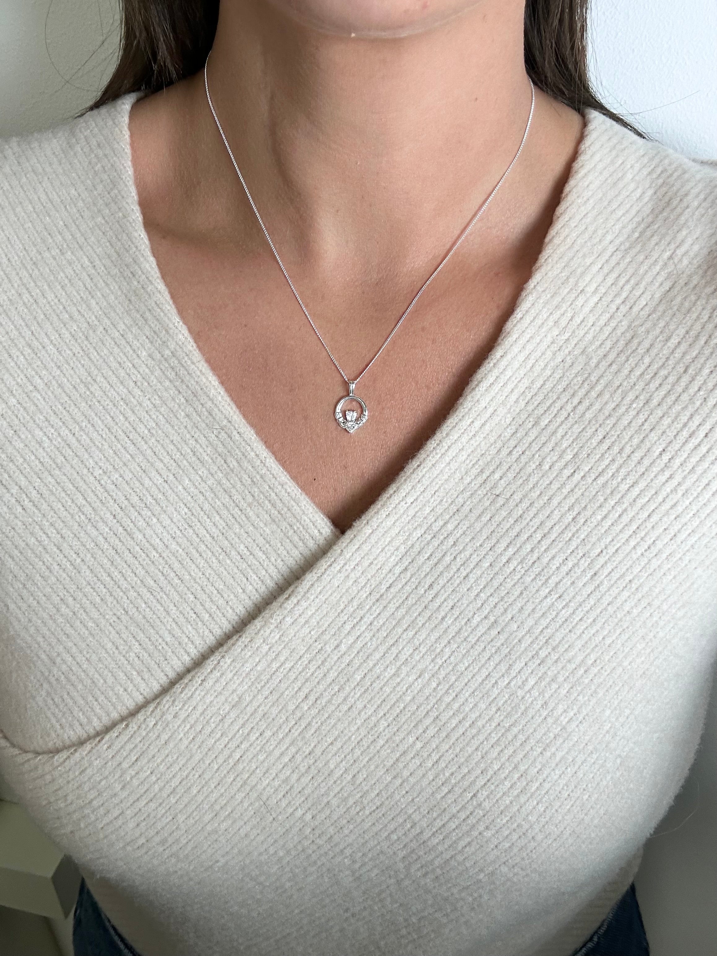 Silver Claddagh Necklace