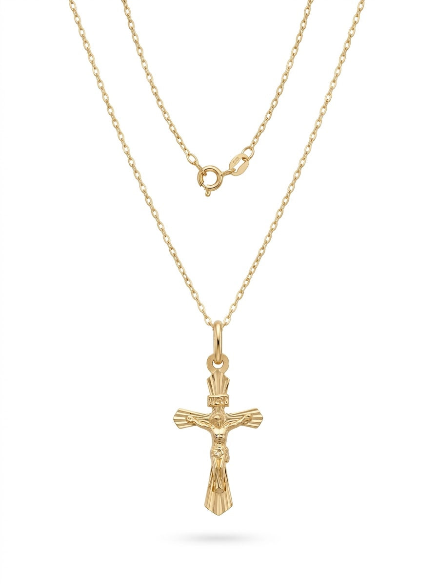 9ct Gold Crucifix Necklace