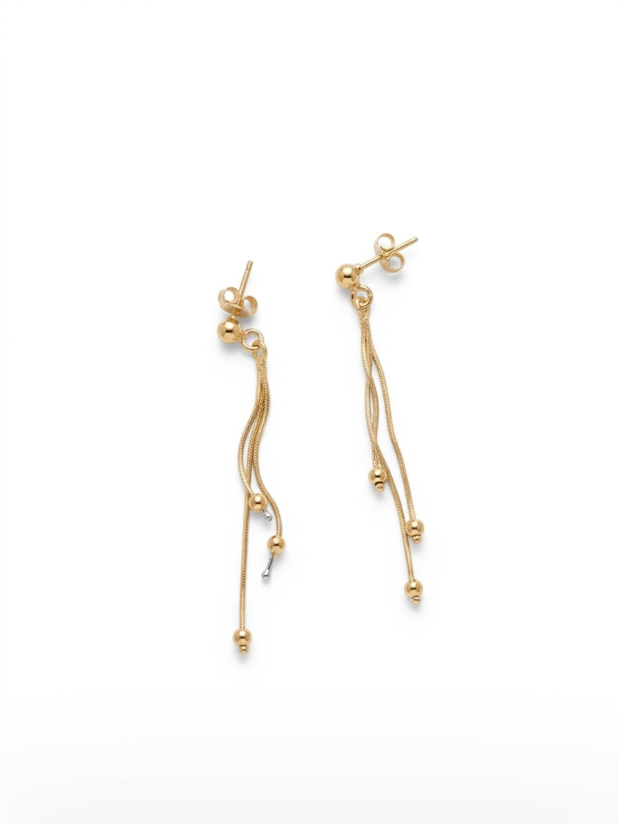 Misha Gold Plated Drop Earrings