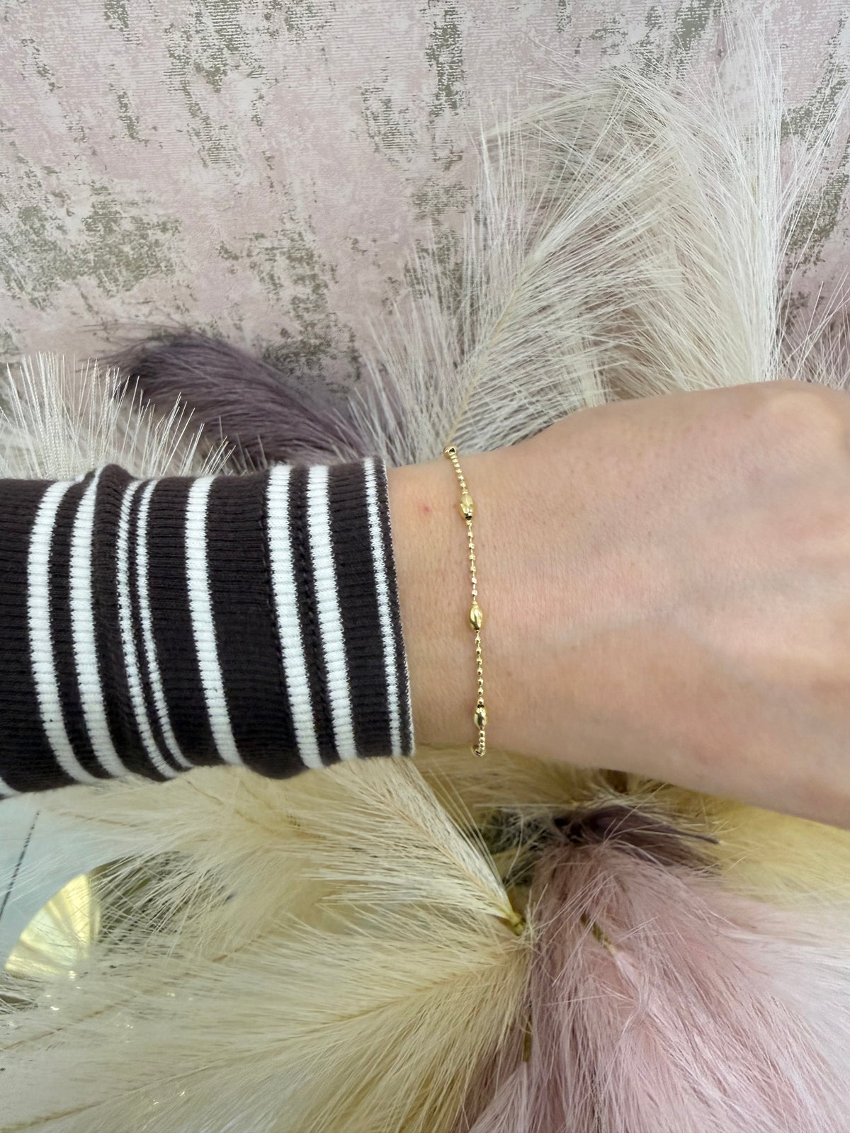 Alva Gold Plated Popcorn Bracelet