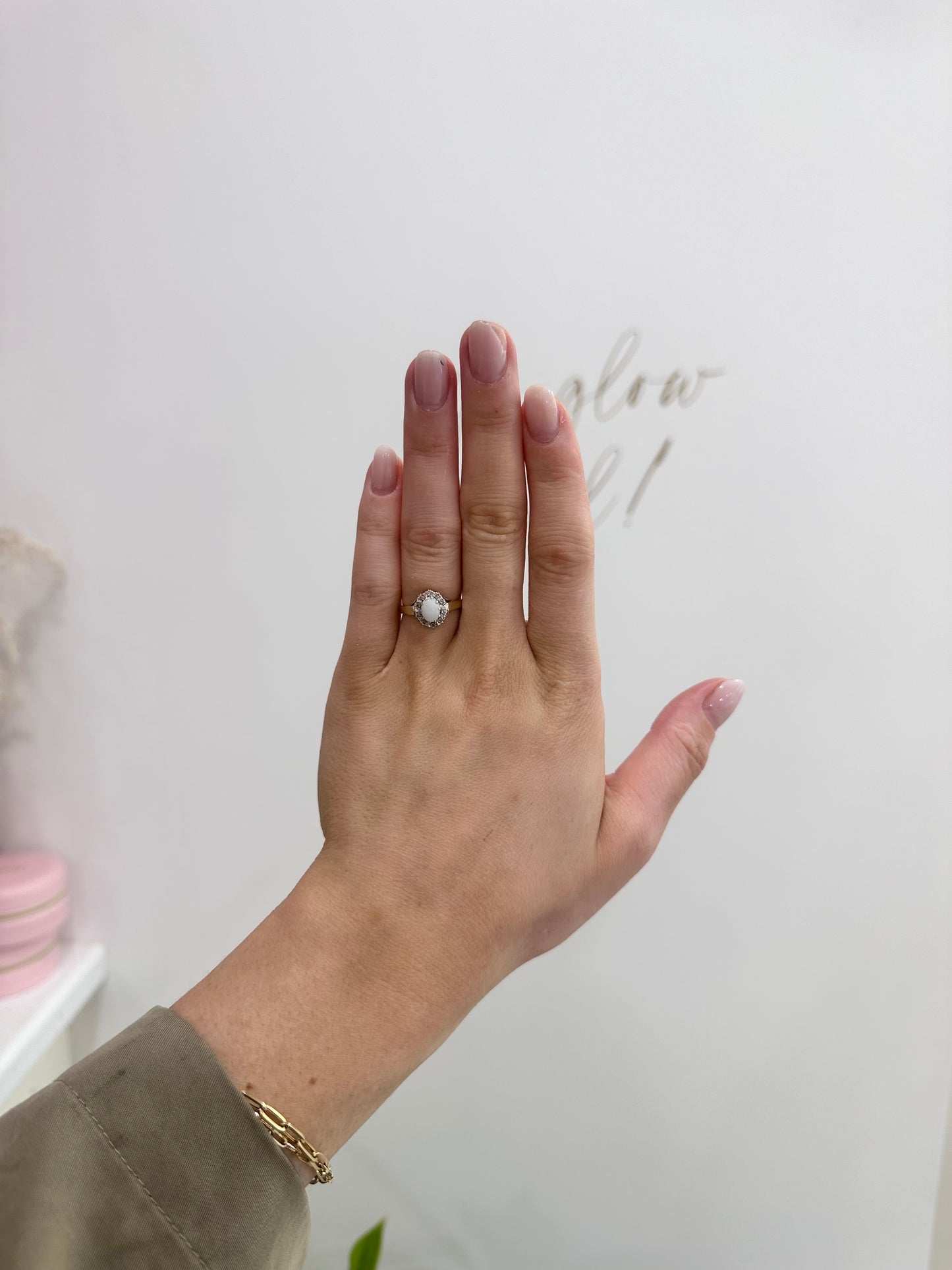 9ct Opal & Diamond Ring