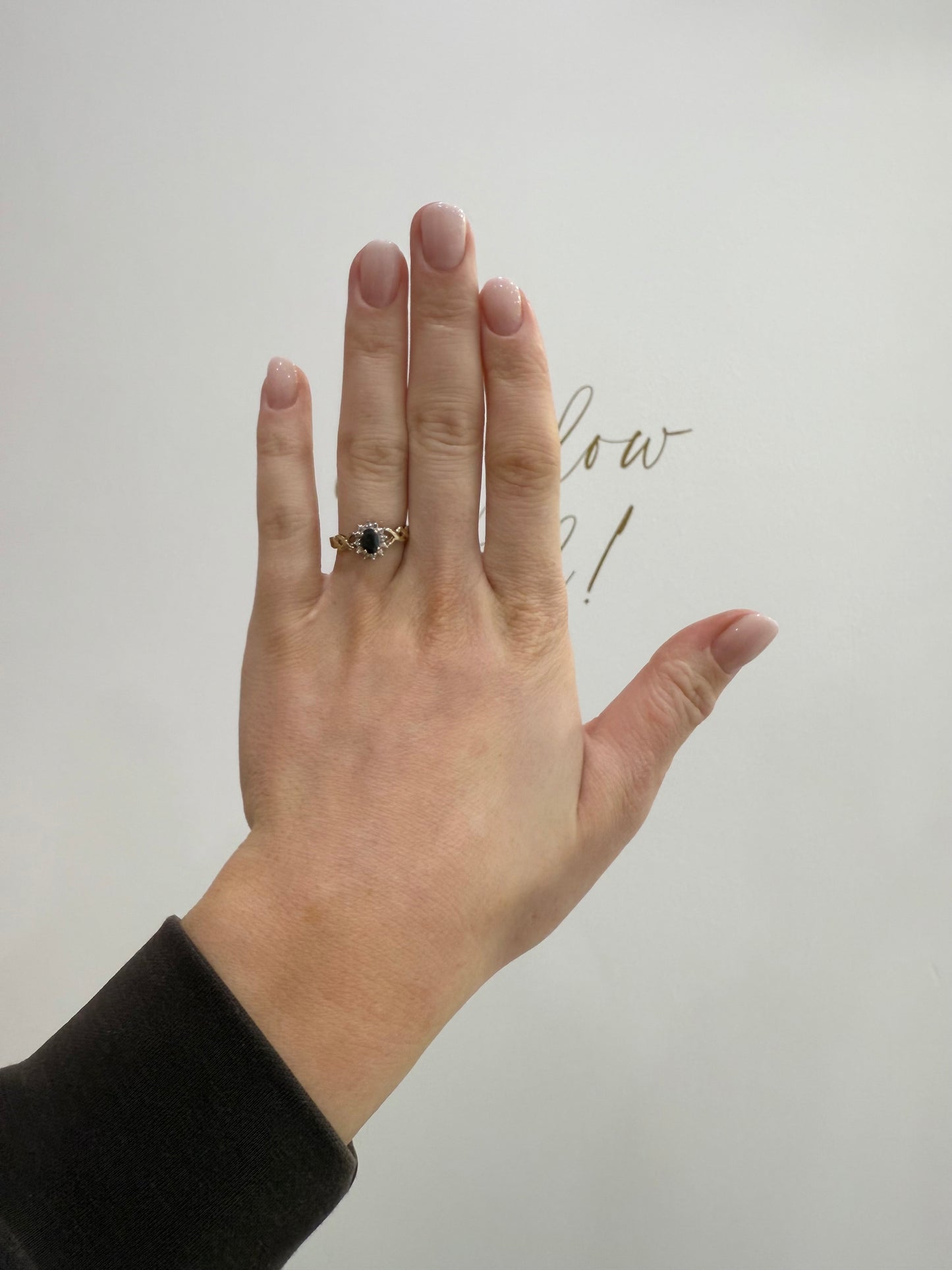 9ct Gold Sapphire & Diamond Cluster Ring