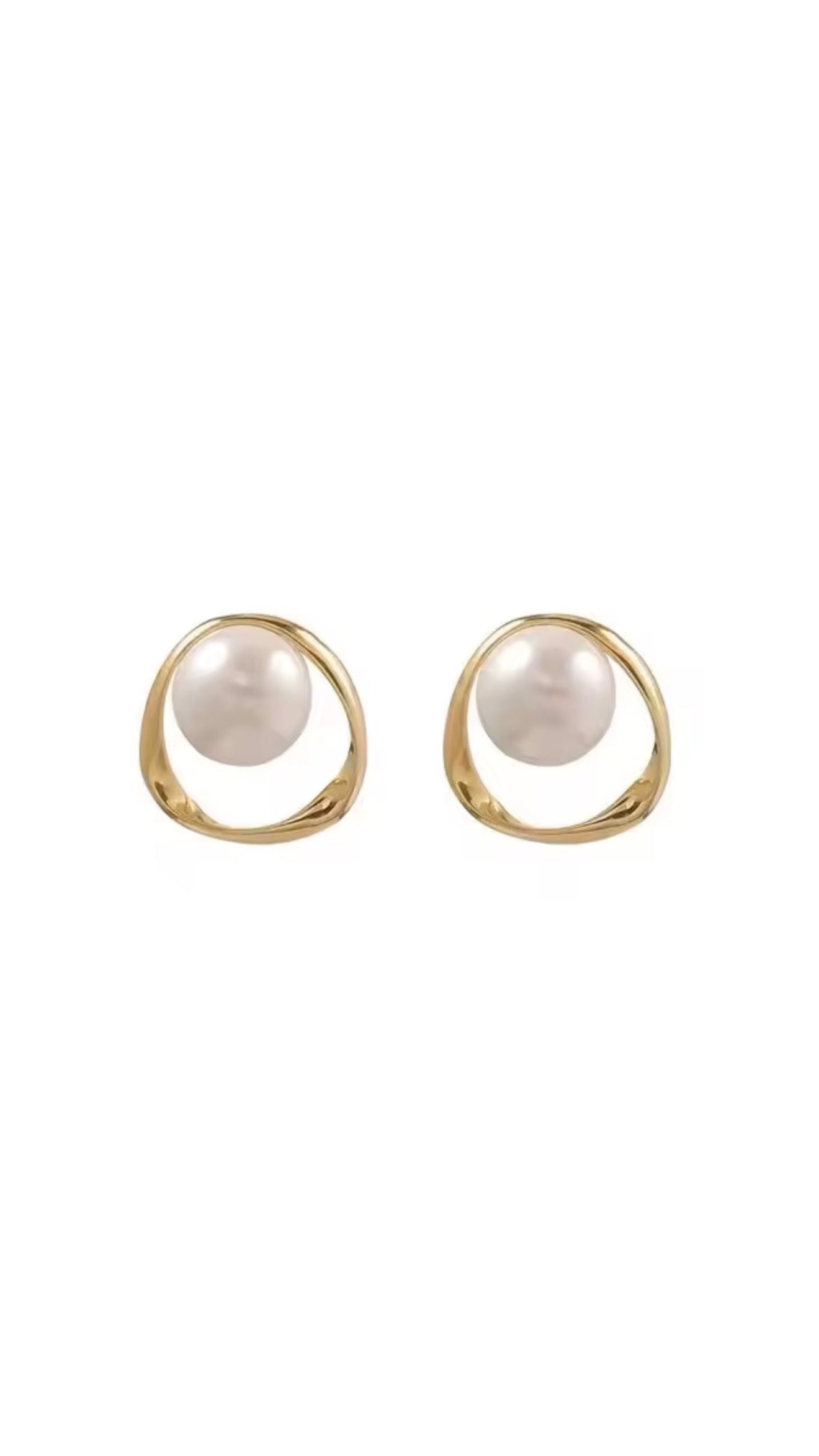 Madeline Gold Plated Pearl Drop Earrings