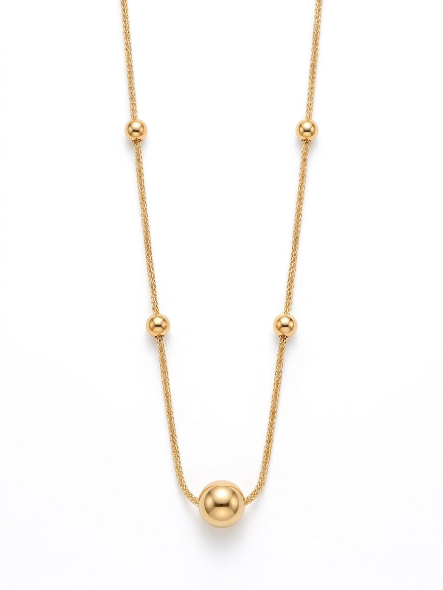 Gold Plated Madison Ball Necklace