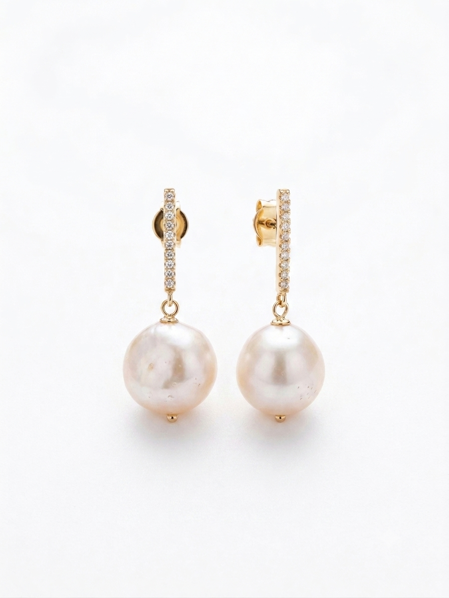 Hilda 9ct Gold Pearl Drop Earrings