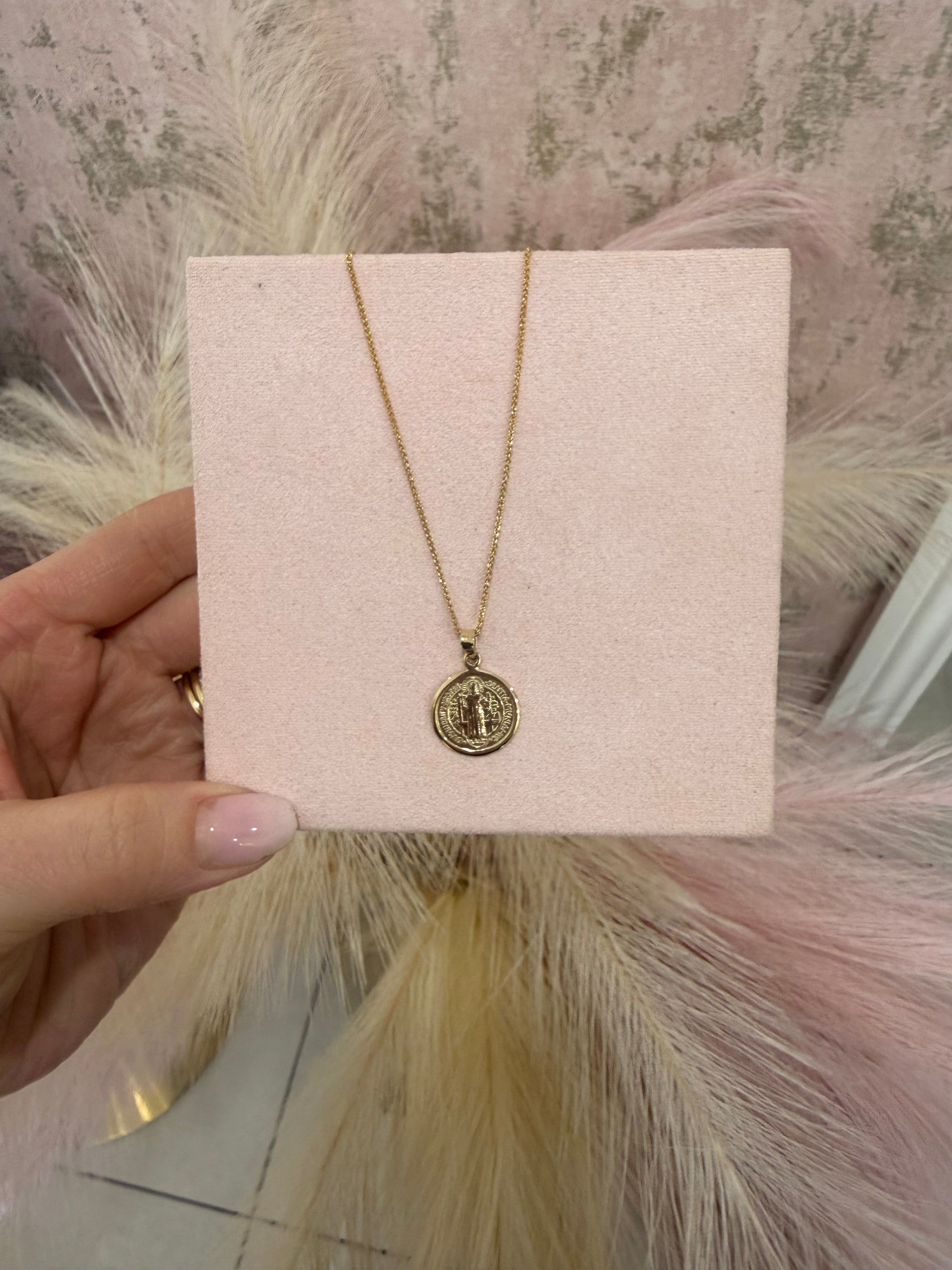 9ct St Benedict Medal Necklace