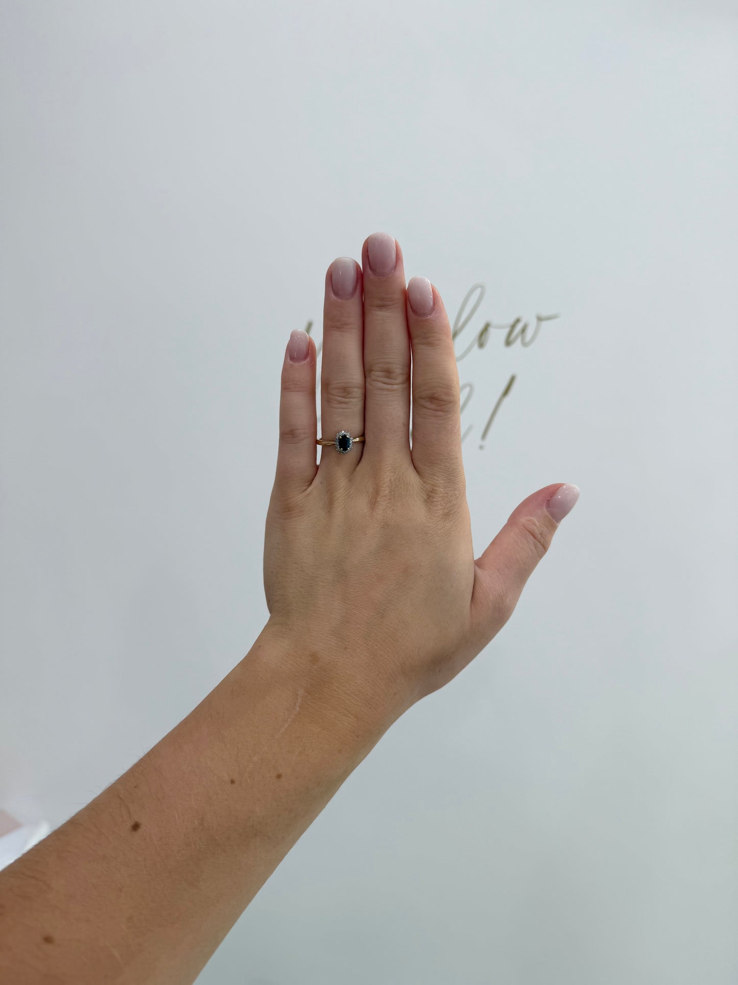 9ct Gold Sapphire and Diamond Cluster Ring