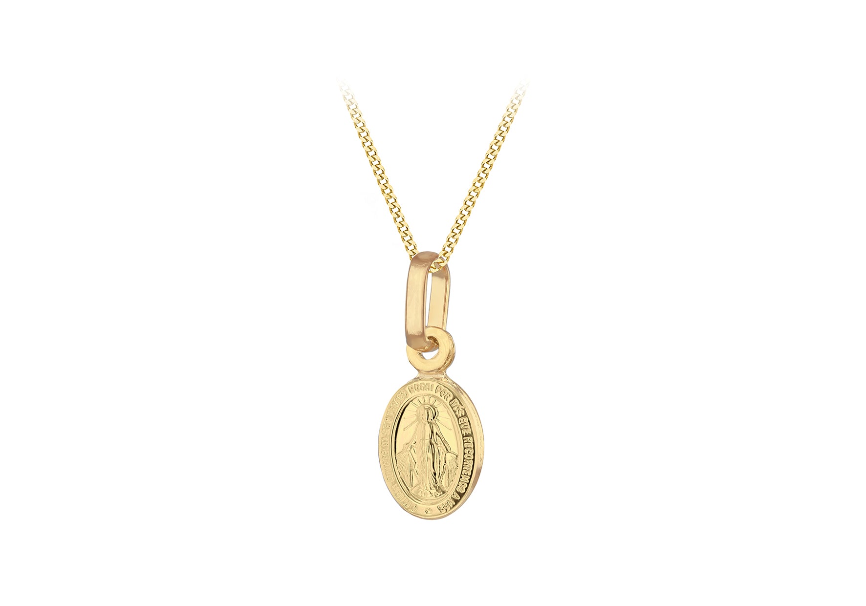9ct Gold Tiny Miraculous Medal