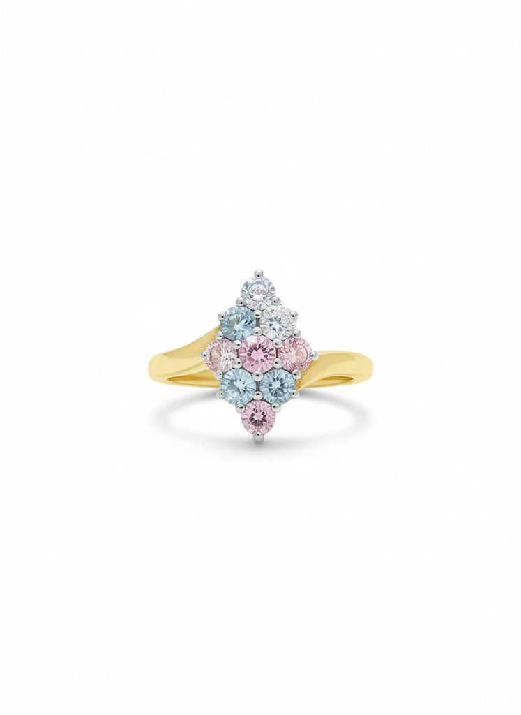 Multi Stone Gold Ring