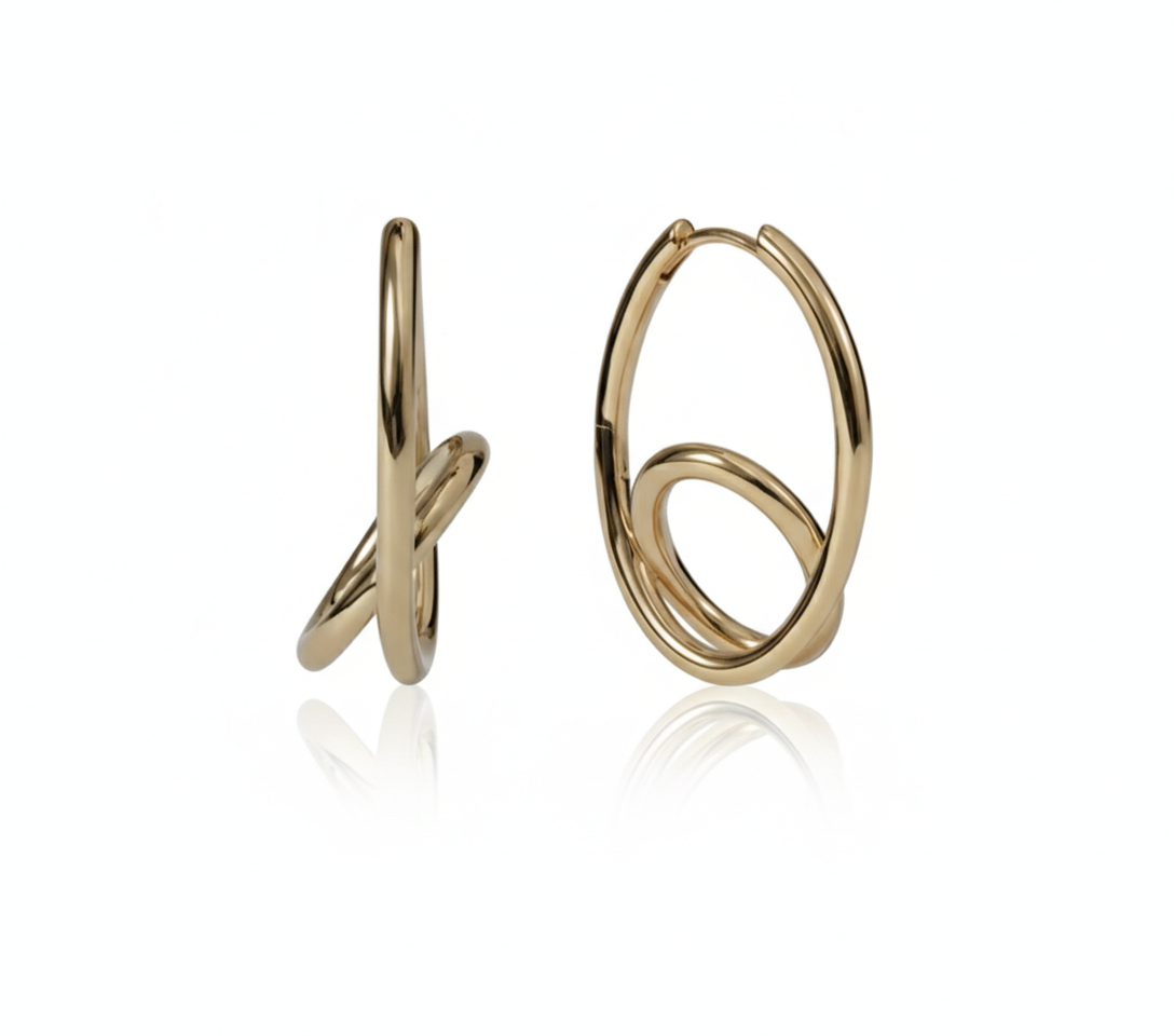 Lucia Gold Plated Hoops